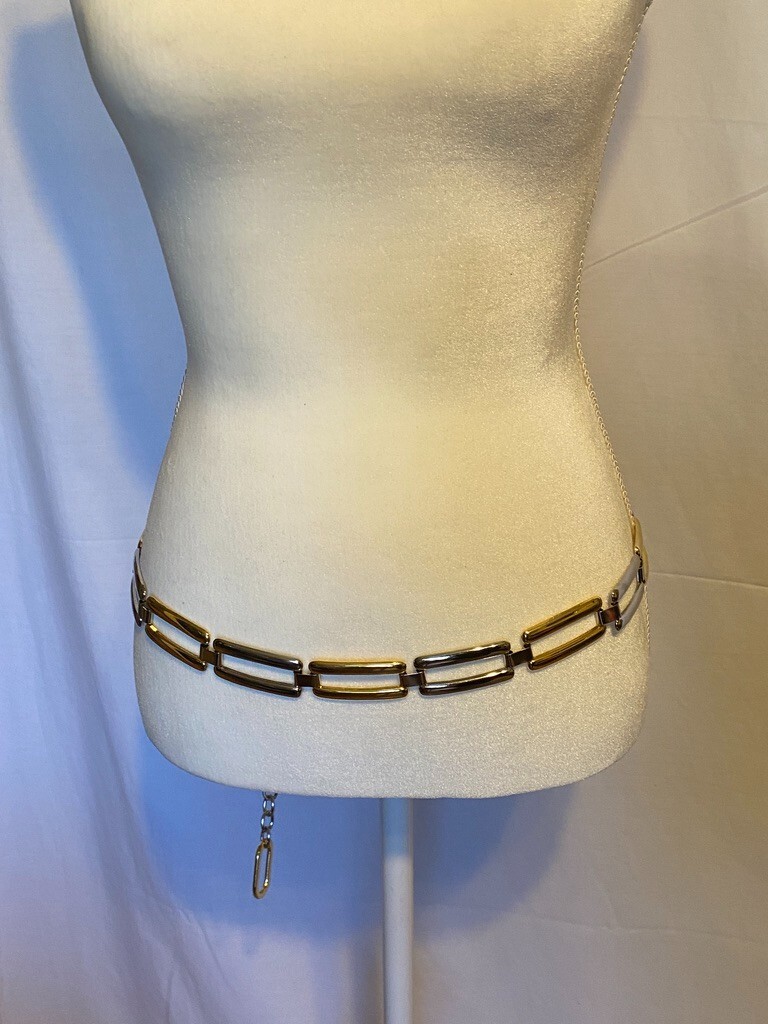 NWT! BEAUTIFUL GOLD/SILVER METAL CHAIN BELT ~ 43