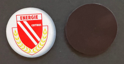 FC Energie Cottbus magnetic pin round football Bundesliga Aral approx. 4 cm