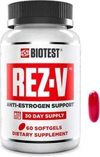 Biotest Rez-V High Absorption Resveratrol Anti-Estrogen Support 60 Softgels New