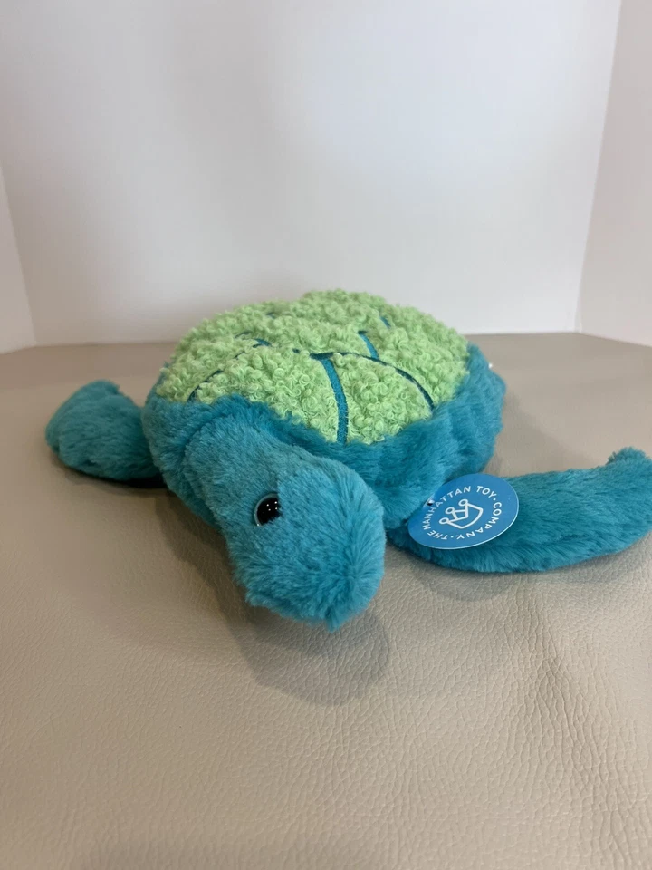 Juguete Manhattan Tortuga Marina Peluche Verde Agua Suave Océano Lovey Juguete Foto 2 de 4