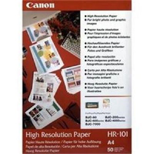 CANON Photo Paper A4 High Resolution HR-101N- 50 SHEETS - Picture 1 of 1