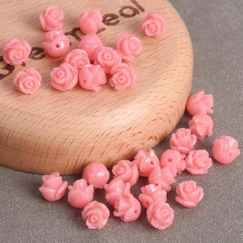 30pcs Flower Shape 8mm Artificial Coral Loose Spacer Beads Wholesale DIY Lot - Picture 18 of 21