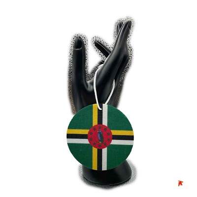 Dominica Car Round Lufterfrischer (doppelseitiger Druck)