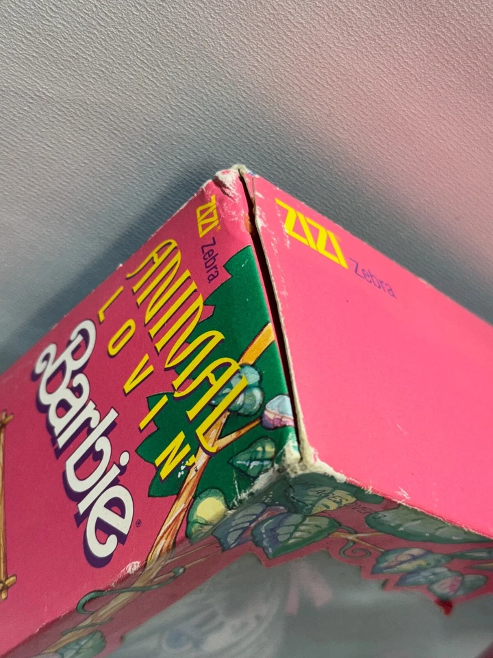 1988 ANIMAL LOVIN BARBIE SAFARI FUN CUDDLY FRIEND ZIZI ZEBRA 1393 MATTEL NEW - Image 3 of 4