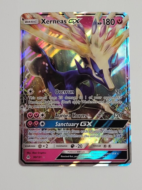 Pokémon Xerneas GX 90/131 Sun & Moon Forbidden Light Ultra Rare 2018 Near Mint