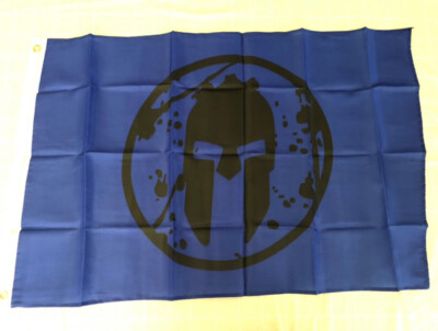 Spartan Race Super Race Flag - Obstacle Races - Mud Run - ORC - Blue - Running