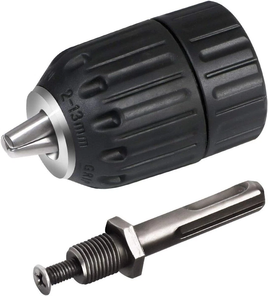 Mandrino automatico 13 mm+ sds plus filettatura M12 per trapano avvitatore - Immagine 3 di 4