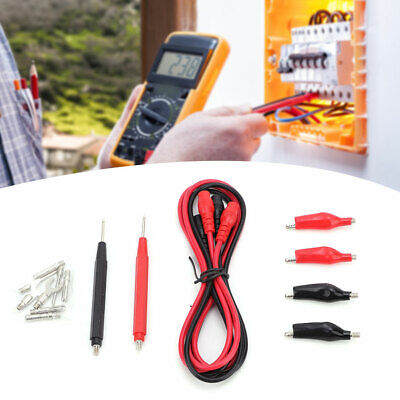 6 in 1 Multifunction Digital Multimeter Test Lead Probe Cable Pen Wire Aligator Clip Set Kit 