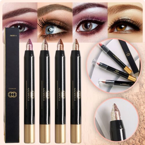 Dual Colors Eyeshadow Stick Glitter Shimmer Eye Shadow Stick Makeup Pencil Pen - Afbeelding 1 van 13