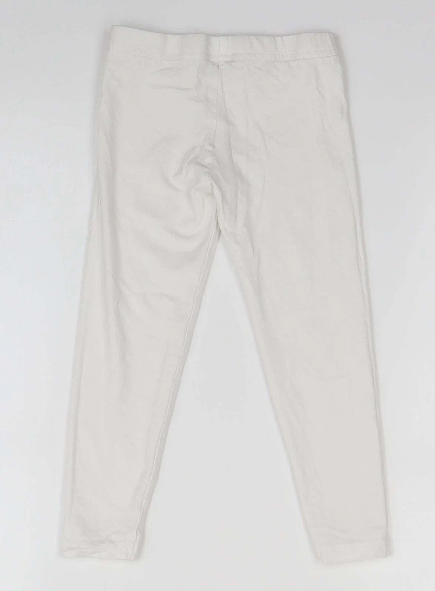 Primark Girls White Cotton Sweatpants Trousers Size 3 4 Years Regular