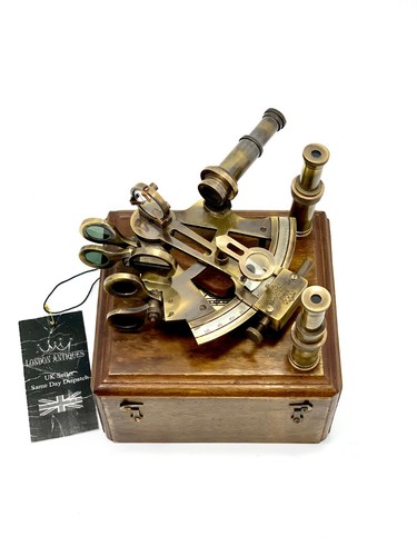 Antique Maritime Nautical Double Telescope Sextant – Vintage Astrolabe Sextant - Picture 5 of 12