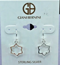 Giani Bernini Sterling Silver 925 Moroccan Open Drop Earrings, NWT, $71 MSRP