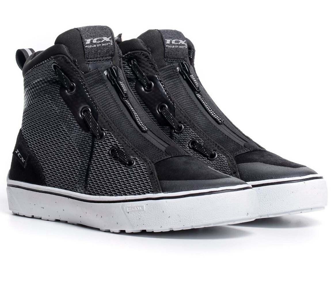 SCARPE SHOES DONNA MOTO TCX IKASU LADY AIR NERO GRIGIO BIANCO TG 37