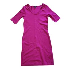 Topshop Dress Womens 6 Pink Magenta Fitted Bodycon Basic Minimalist Summer Dress