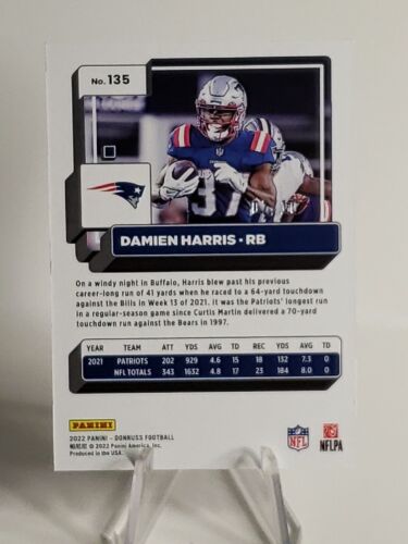 Damien Harris 2022 Donruss Fútbol Negro Prueba de Prensa/10 NE Patriots SSP Bills - Imagen 2 de 3