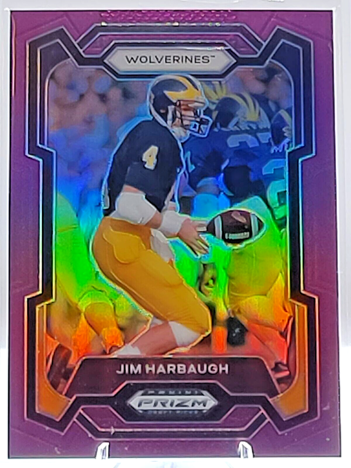 2024 Panini Prizm Draft Picks Jim Harbaugh 50 Purple Prizm 16/75