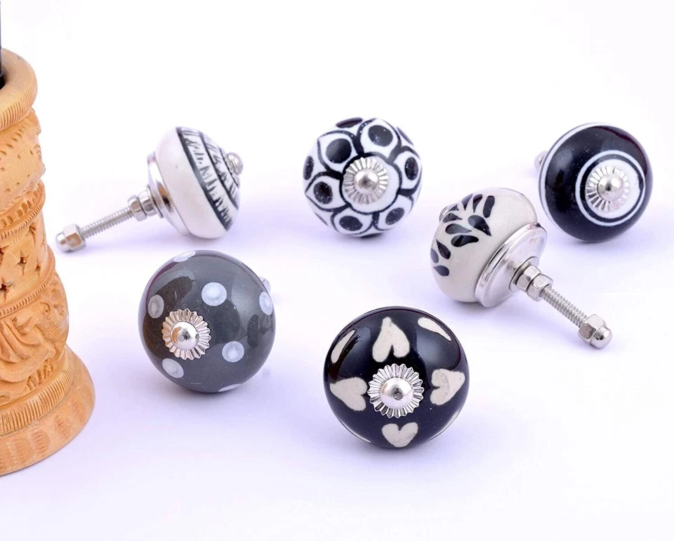 Lot OF 20 PC Handmade Ceramic Door Knobs  Kitchen cabinet Drawer Handle Pulls - Image 2 of 4