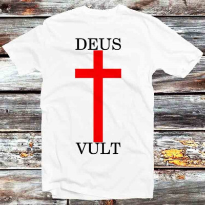 T-Shirt Deus Vult katholische Religion christlicher Kreuzzug Bibel B1195