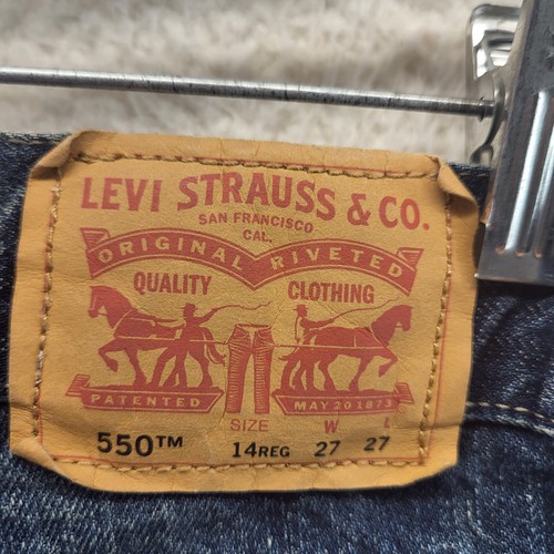 Levis 550 Jeans Boys 12 Regular Blue Relaxed Leg Medium Wash Pockets Cotton - Picture 12 of 17