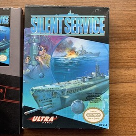 Silent Service ORIGINALE NES Nintendo Submarine gioco testato + funzionante e autentico