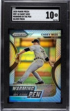 2020 Panini Prizm Casey Mize Warming in the Pen SILVER PRIZM SGC 10 GEM MINT RC