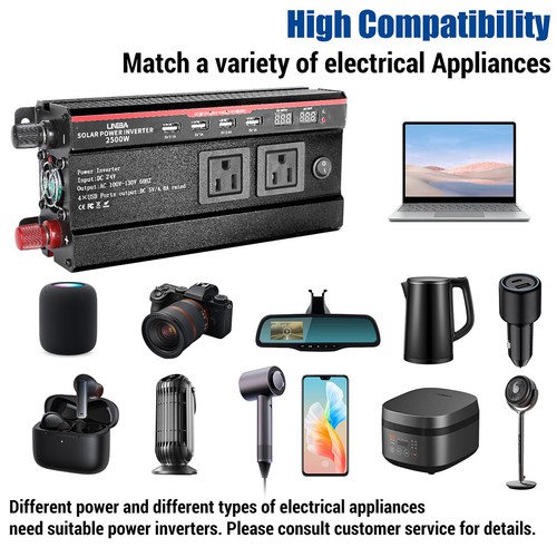 5000W Convertidor DC 12V/24V A 110VAC Con USB Para Carro Auto Inversor Corriente - Picture 76 of 160