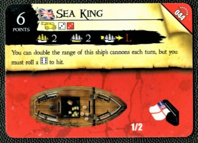 Pirates of the Cursed Seas,Rise of the Fiends,2 MAST BRITISH SHIP,SEA KING, #044