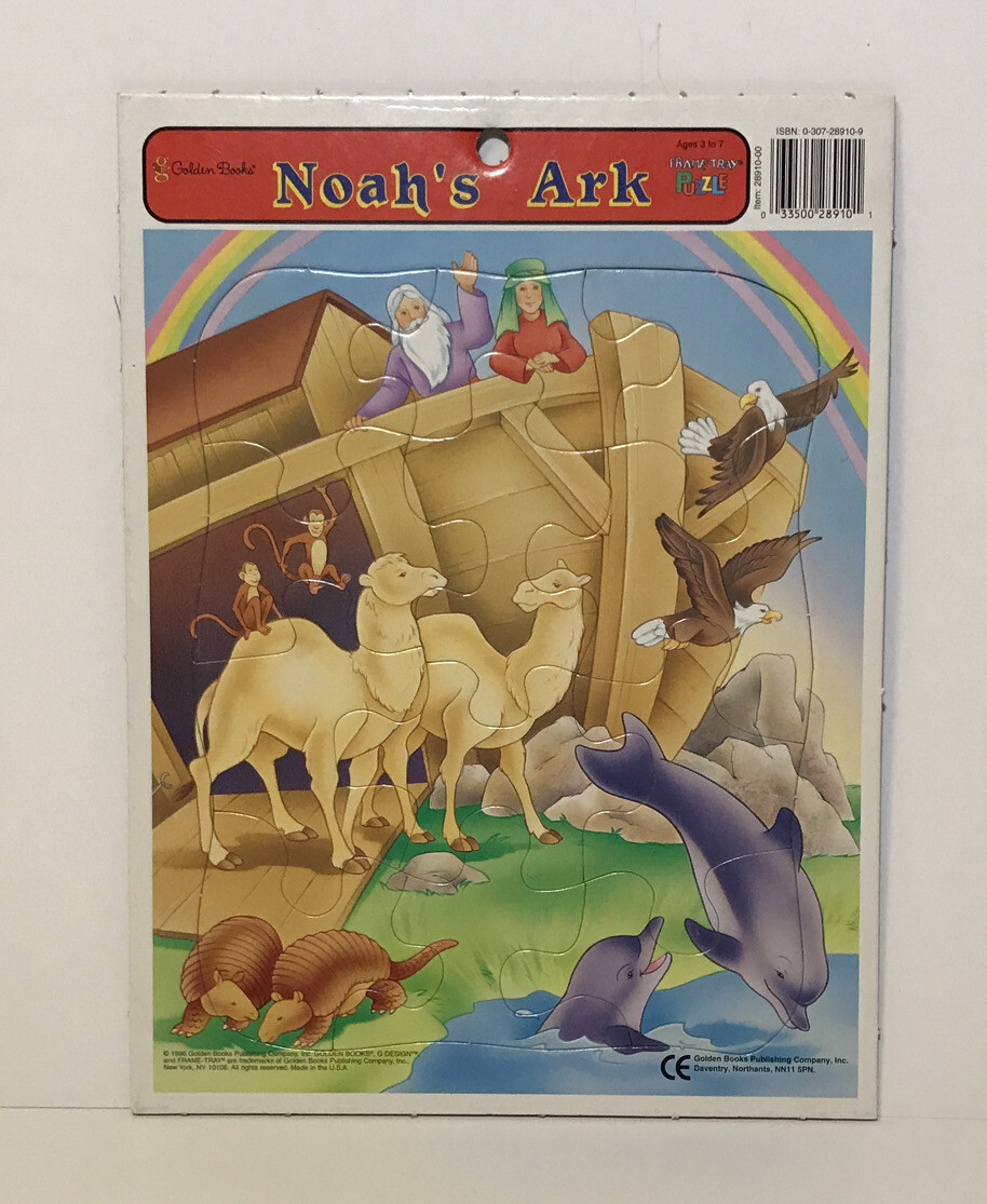 Vintage 1996 Noah’s Ark Frame Tray Puzzle Golden Books