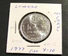 Comoro 1977 100 Francs unc F.A.O. Coin