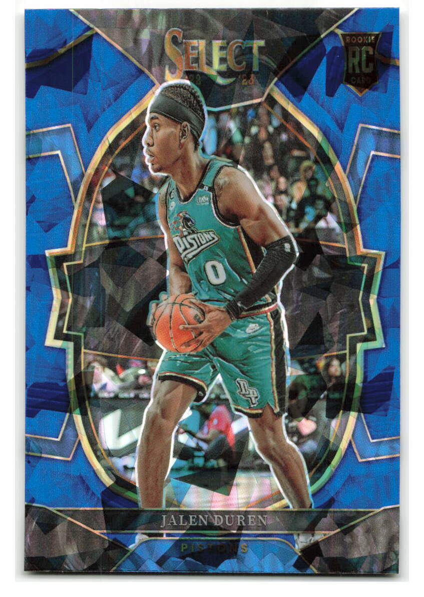 Jalen Duren 2022-23 Panini Select Blue Cracked Ice RC #98-DET