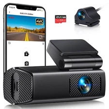Dash Cam Front and Rear, 4K/2.5K UHD Dash Camera for Cars