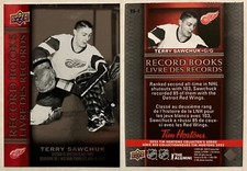 Terry Sawchuk 2023 Tim Hortons Hockey Record Books #RB-4 - Detroit Red Wings