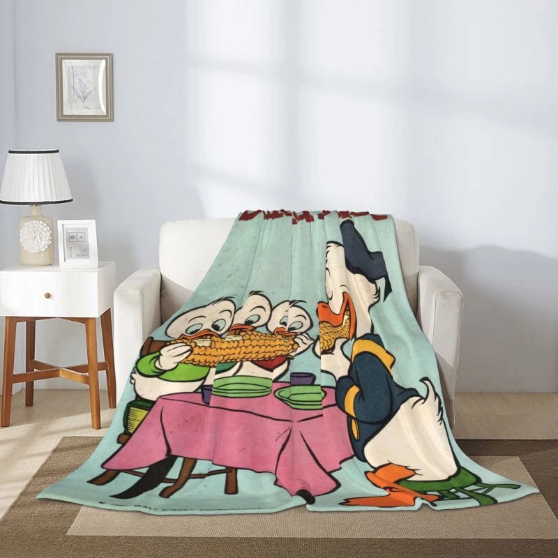 Disney Mickey Halloween Flannel Blanket Kawaii Spooky Cute Lightweight Throw