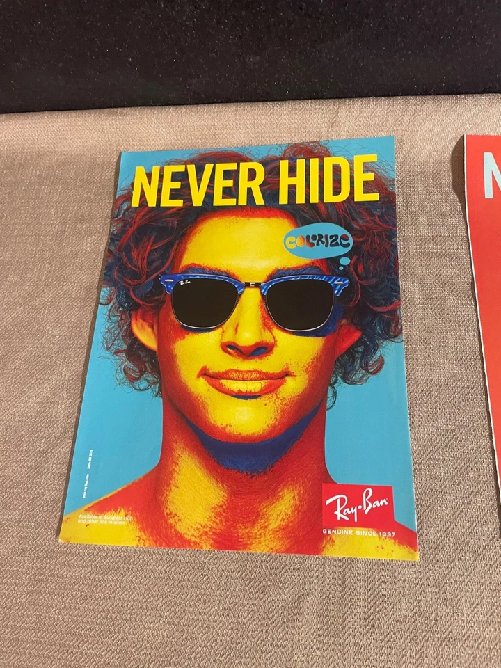 Ray-Ban Colorize Never Hide lot of 3 Magazine Advertisement Print Ads 2009 - Image 4 of 4