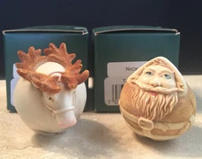 Harmony Kingdom ~ NICK & RUDY~ NIB~Santa & Reindeer~USA version ~Hard Body