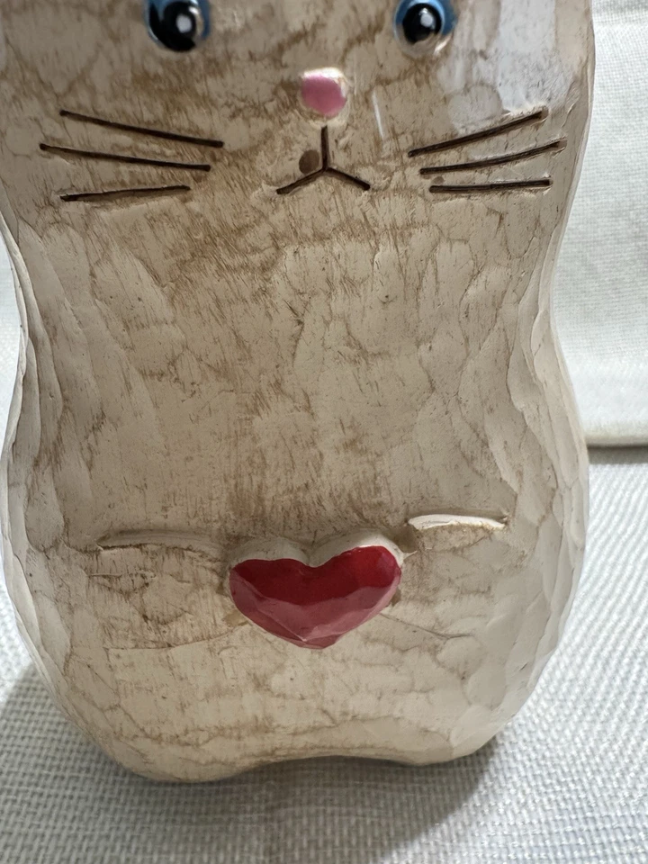 Purrrfect! Florero amante de los gatos con corazón rojo para incienso, flores, decoración. Foto 3 de 4