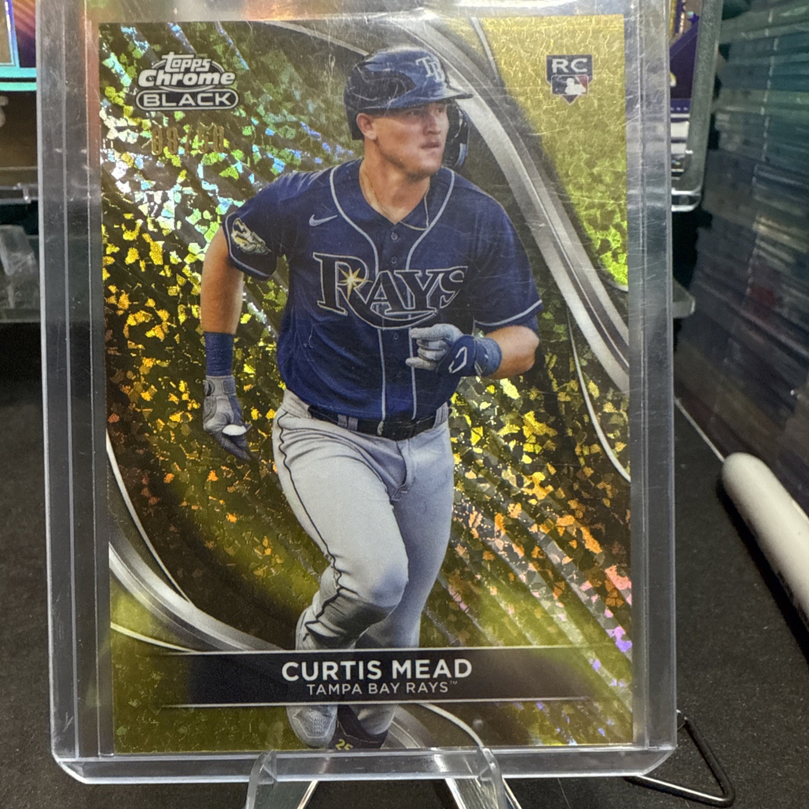 2024 Topps Chrome Black Curtis Mead #27 Gold Mini-Diamond /50 (RC)