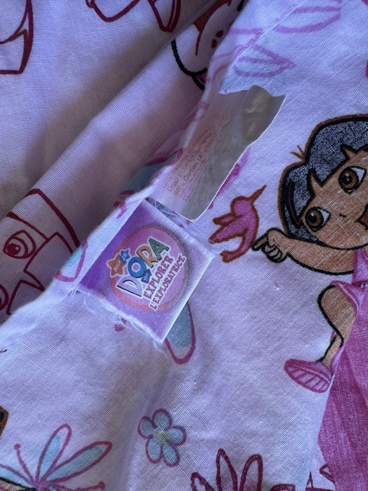 Vintage Dora The Explorer Twin Bedding Set Comforter Sheets Pillowcases Canopy - Image 3 of 4