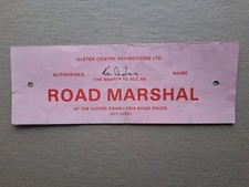 JOEY DUNLOP MOTORCYCLING LEGEND HAND-SIGNED GRAND PRIX ROAD MARSHALL'S ARMBAND