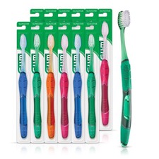 GUM Technique Deep Clean Toothbrush - Compact 1 Count Pack of 12 , Multi