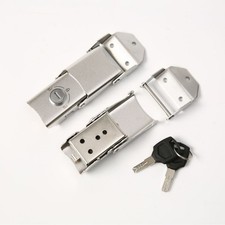 Detachable Stainless Steel Buckle Lock Motorcycle Trunk Lock Hinge Lock 2 Keys