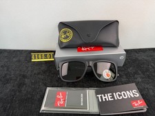 RAY-BAN RB4165 Justin Sunglasses Black Frame Polarized Grey Lens