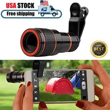 HD Clip-On Cell Phone 8X Zoom Telephoto Lens Universal Portable Camera Lens US