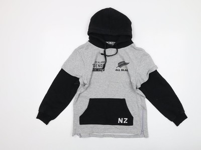 Pullover Hoodie Jungen UK-Größe 9 Jahre All Blacks grau