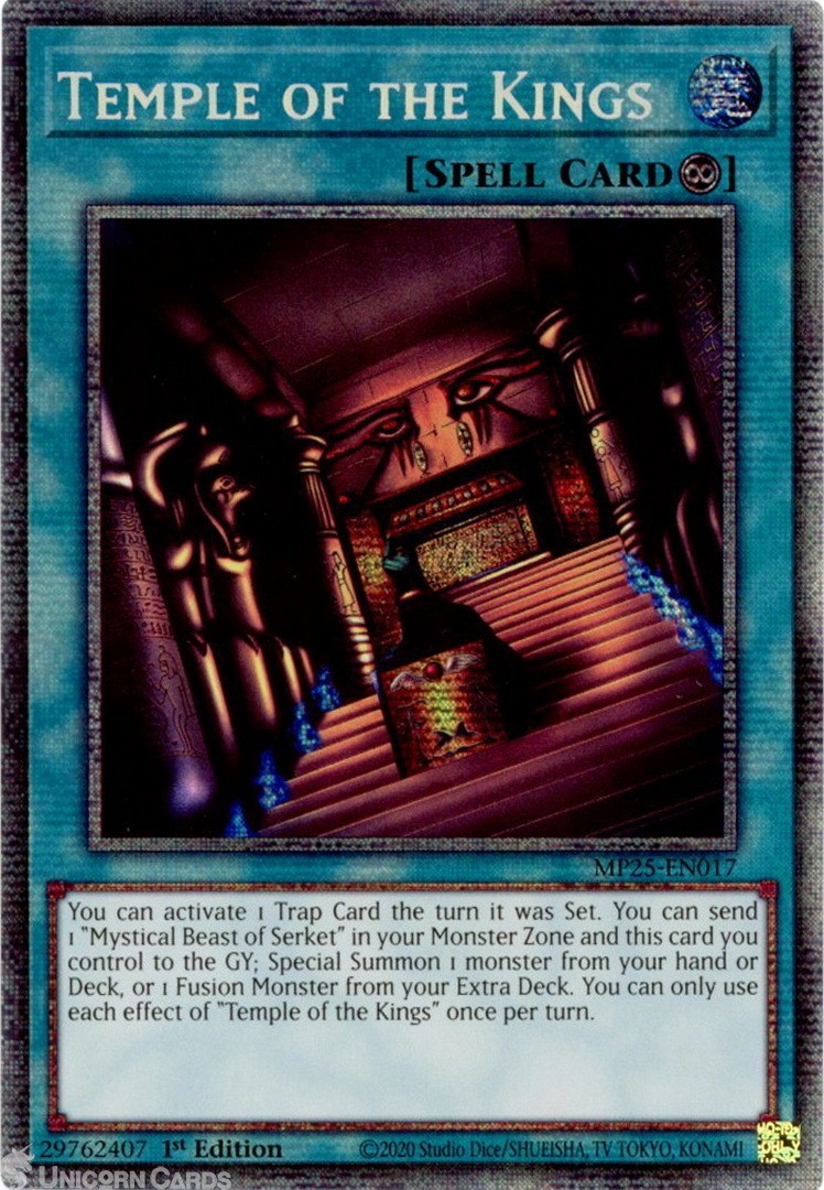 MP25-EN017 Temple of the Kings : Starlight Rare 1st Edition Mint YuGiOh Card