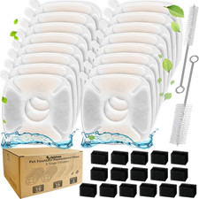 34 Pcs Cat Fountain Filters Replacement Compatible with VEKEN 95Oz/2.8L Cat