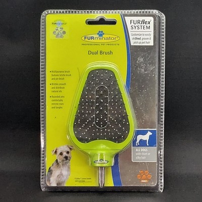 Furminator - Dual Brush Head Only - All Dogs With Short Or Silky Hair.