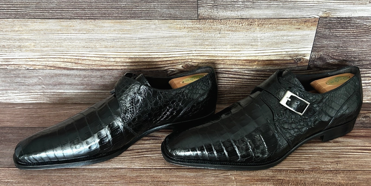Brand new pair of genuine crocodile dress loafers by Mezlan. Size 8M Izano Calzoleria Toscana Dip-Dyed Men main image 2