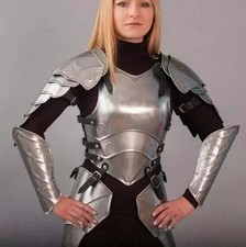 Déguisement Lady Cuirass Armure Chevalier Médiéval Femme Fantaisie Costume Acier