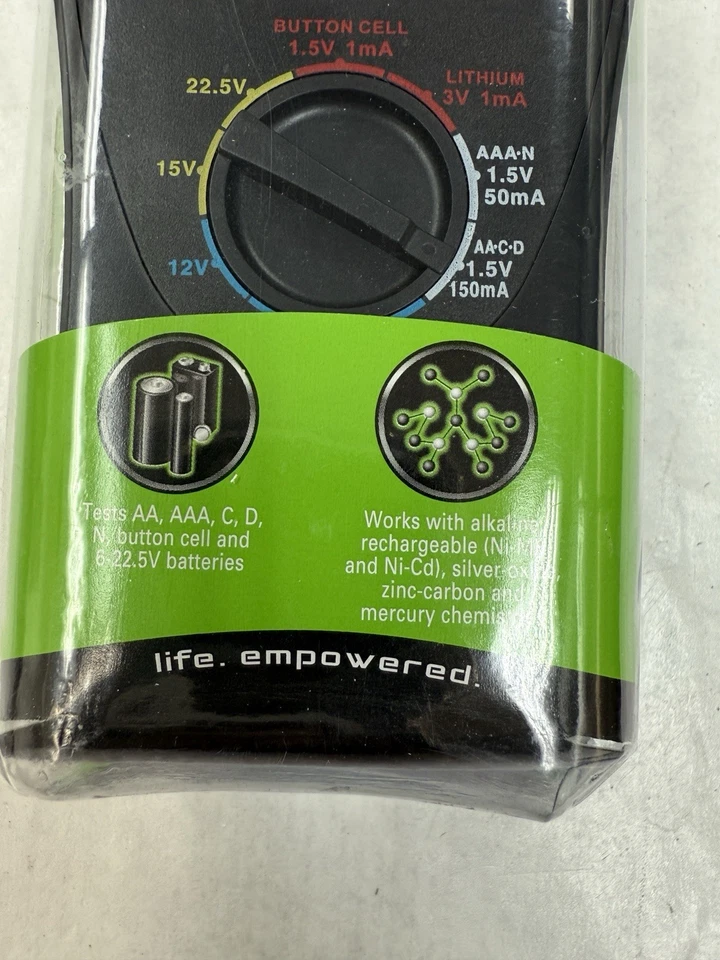 Enercell Cat. No. 22-156 Analog Battery Tester 1.5v To 22.5v Check Button Cell - Image 2 of 3